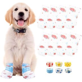 Disposable Dog Booties for Dog Cats,40Pcs Pet Booties Waterproof and Breathable with Adjustable Bandage,Paw Socks Protector for Small Medium Large Dogs,Disposable Dog Boots in Saudi Arabia