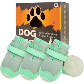 BEAUTYZOO Waterproof Dog Shoes for Winter Cold Weather, Anti Slip Dog Boots for Medium Large Senior Dogs, Breathable Dog Booties and Paw Protectors to Prevent Licking, 4PCS Doggie Hiking Boots in Saudi Arabia