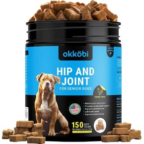 ZENO Glucosamine HCL ومضغ الورك والمفاصل للكلاب - 150 قطعة - دعم متقدم للورك والمفاصل للكلاب الكبيرة - مع MSM وبلح البحر الأخضر - الدجاج in Kuwait