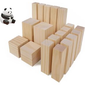 19PCS Basswood Carving Blocks，4 Different Sizes Whittling Wood Blocks，Soft Carving Basswood Kit for Crafts Beginners in Saudi Arabia