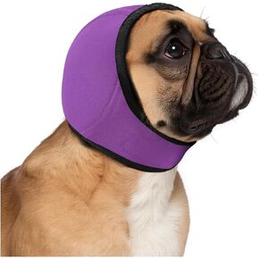 Dog Ear Muffs Noise Protection, No-Shake Ear Wrap for Hematoma Care, Bathing, Drying, Swimming & Noise Anxiety Relief (Grey, Small) in Saudi Arabia