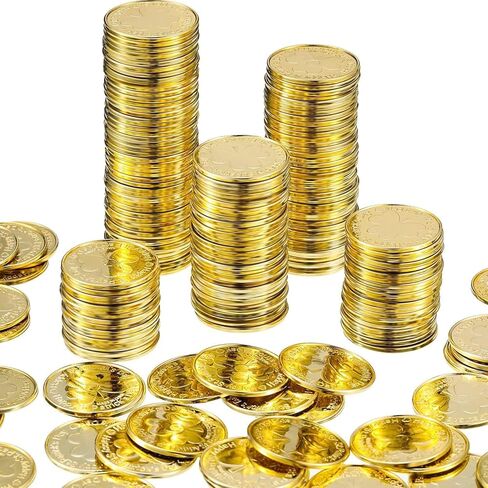 20 قطعة من العملات المعدنية لعيد القديس باتريك، عملات معدنية ذهبية من البلاستيك شامروك، عملات معدنية ذهبية للحظ السعيد في عيد القديس باتريك، 3 عملات ورقية للوعاء، وديكورات حفلات عيد القديس باتريك (ذهبي) in Saudi Arabia