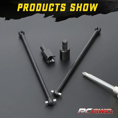 RCAWD لـ 1/5 ARRMA Kraton & Outcast 8S Driveshaft، 182 مم Dogbone (6 مم Bold) وDiff Outdrive وترقيات دبوس 4 مم، أجزاء Hopups لـ #ARA310926#ARA31091 أسود in Saudi Arabia