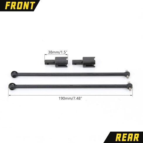 RCAWD لـ 1/5 ARRMA Kraton & Outcast 8S Driveshaft، 182 مم Dogbone (6 مم Bold) وDiff Outdrive وترقيات دبوس 4 مم، أجزاء Hopups لـ #ARA310926#ARA31091 أسود in Saudi Arabia