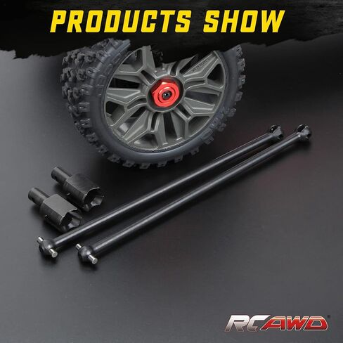 RCAWD لـ 1/5 ARRMA Kraton & Outcast 8S Driveshaft، 182 مم Dogbone (6 مم Bold) وDiff Outdrive وترقيات دبوس 4 مم، أجزاء Hopups لـ #ARA310926#ARA31091 أسود in Saudi Arabia