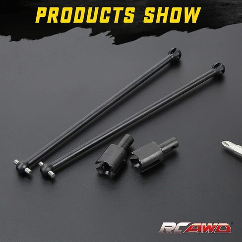 RCAWD لـ 1/5 ARRMA Kraton & Outcast 8S Driveshaft، 182 مم Dogbone (6 مم Bold) وDiff Outdrive وترقيات دبوس 4 مم، أجزاء Hopups لـ #ARA310926#ARA31091 أسود in Saudi Arabia