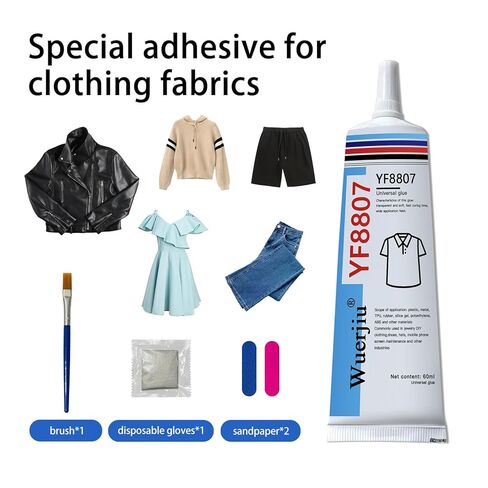 Fabric Glue, Liquid Stitch Fabric Adhesive, Permanent Clear Strong Waterproof & Washable for Repair and Patch, Clothes and Clothing Bonding, 60ml in Saudi Arabia