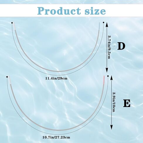 12 Pairs Bra Underwire Replacement Carbon Steel Bra Wire Repair Kit, Gauge Sturdy Metal Bras Supporters Rings for Shaping, Women Corset Clothing Sewing Supplies for D Cup E Cup(Blue, Pink) in Saudi Arabia