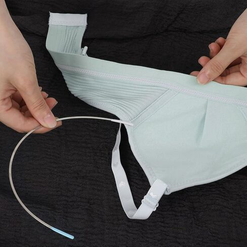 12 Pairs Bra Underwire Replacement Carbon Steel Bra Wire Repair Kit, Gauge Sturdy Metal Bras Supporters Rings for Shaping, Women Corset Clothing Sewing Supplies for D Cup E Cup(Blue, Pink) in Saudi Arabia