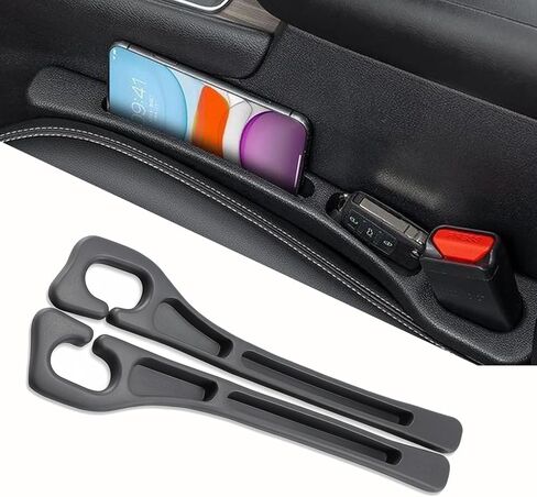 2pcs no drop seat guard ، 2025 جديدة للفجوة في مقعد السيارة ، منظم حشو ، حشو فجوة مقعد السيارة لجميع السيارات ، حشو الفجوة للسيارة. (أسود) in Kuwait