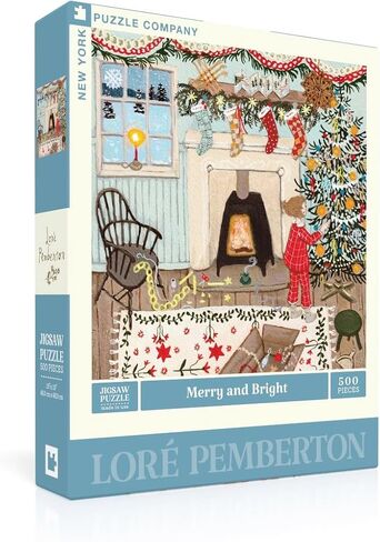 New York Puzzle Company - Loré Pemberton Merry and Bright - 500 Piece Jigsaw Puzzle in Saudi Arabia