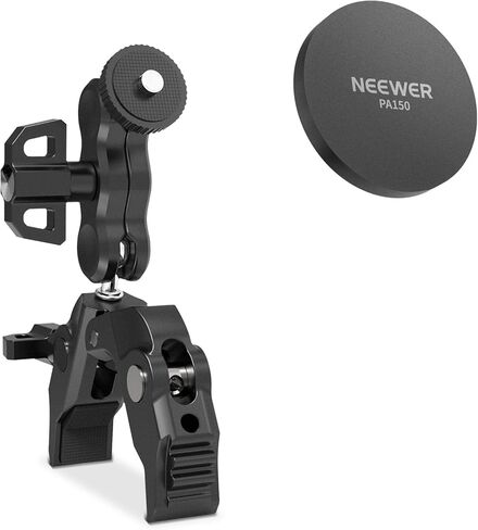 NEEWER Super Clamp مع ذراع سحري برأس كروي مزدوج 3 بوصات، محول رأس كروي، حذاء بارد، حامل هاتف، حامل مشبك كاميرا الحركة لسطح مسطح/مستدير متوافق مع GoPro DJI iPhone 15 Pro Max، ST85 in Saudi Arabia
