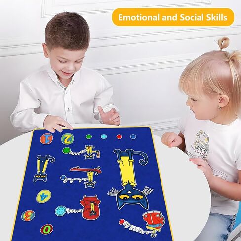 قطة وأزراره الأربعة الرائعة حكايات خرافية لباد وقت اللباد لمجموعة لوحة الفلانيل من أنشطة تعلم سرد القصص لرياض الأطفال in Kuwait