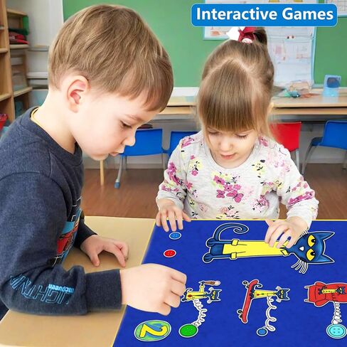 قطة وأزراره الأربعة الرائعة حكايات خرافية لباد وقت اللباد لمجموعة لوحة الفلانيل من أنشطة تعلم سرد القصص لرياض الأطفال in Kuwait