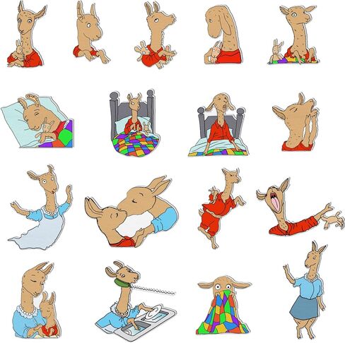 قطع لوح قصص من ثريفومنيق لاما لاما بيجامة حمراء من اللباد وأنشطة سرد القصص في مرحلة ما قبل المدرسة ألعاب تعليمية تفاعلية (17 قطعة من اللباد) in Kuwait