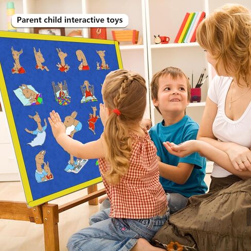 قطع لوح قصص من ثريفومنيق لاما لاما بيجامة حمراء من اللباد وأنشطة سرد القصص في مرحلة ما قبل المدرسة ألعاب تعليمية تفاعلية (17 قطعة من اللباد) in Kuwait