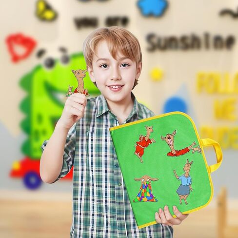 قطع لوح قصص من ثريفومنيق لاما لاما بيجامة حمراء من اللباد وأنشطة سرد القصص في مرحلة ما قبل المدرسة ألعاب تعليمية تفاعلية (17 قطعة من اللباد) in Kuwait