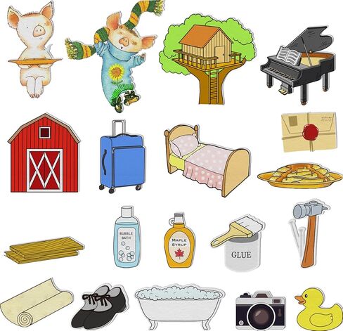 إذا أعطيت خنزيرًا قصة فطيرة، ألعاب اللباد، مجموعات قصص لوحة اللباد، دعائم الأداء، نشاط تعلم سرد القصص في رياض الأطفال in Kuwait