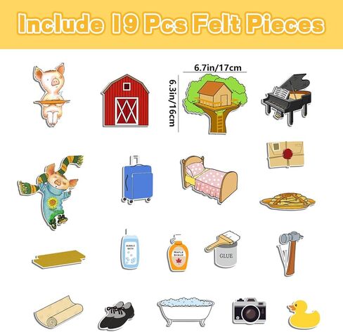 إذا أعطيت خنزيرًا قصة فطيرة، ألعاب اللباد، مجموعات قصص لوحة اللباد، دعائم الأداء، نشاط تعلم سرد القصص في رياض الأطفال in Kuwait