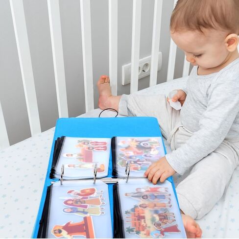 16 Pack Felt Board Pocket Sets Flannel Felt Story Board Pieces with a Multi Functional Pieces Storage Binder Bag for Bible Stories Preschool Activities Study in Saudi Arabia