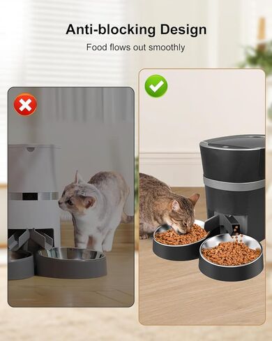 موزع طعام القطط متوافق مع التغذية الذكية PetSafe، مقسم وجبات الحيوانات الأليفة في اتجاهين، موزع طعام الكلاب سهل التركيب والتغذية المتوازنة in Kuwait