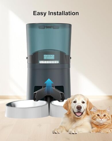 موزع طعام القطط متوافق مع التغذية الذكية PetSafe، مقسم وجبات الحيوانات الأليفة في اتجاهين، موزع طعام الكلاب سهل التركيب والتغذية المتوازنة in Kuwait