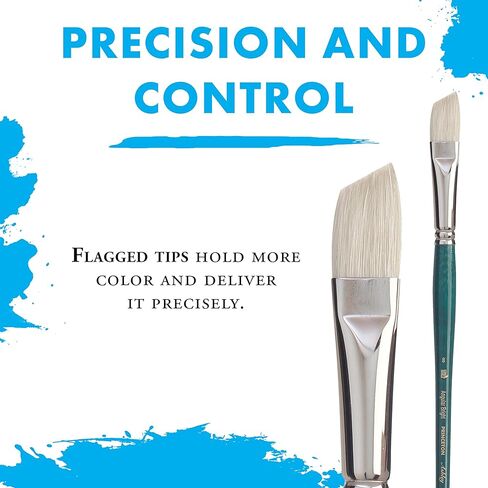 Princeton Ashley Angle Bright Brush, Natural, Long Handle, Size 8, 1 Count in Saudi Arabia