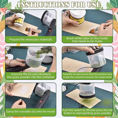 مجموعة أدوات توزيع العشب الثابتة من Warmtree مع مقبض مضاد للانزلاق وعشب ألوان 5 × 30 جم، 49 قطعة من الزهور الملونة المصغرة، لوازم الديوراما لمجموعة نماذج التضاريس ذات المناظر الطبيعية الخلابة DIY in Kuwait