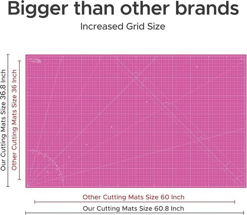 Elan Cutting Mat 36x60 Pink & Purple, Extra Large Self Healing Cutting Mat 36 x 60 Inch, 5-Ply Craft Board Pink, Hobby Board for Sewing and Quilting in Saudi Arabia