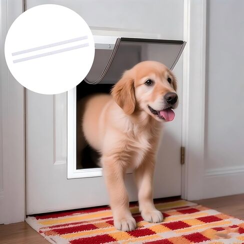 2 قطعة دعامة بديلة لباب الكلاب PetSafe، سهلة التركيب مع، أبيض، حجم كبير جدًا، لباب الكلب 35 * 60 سم in Kuwait