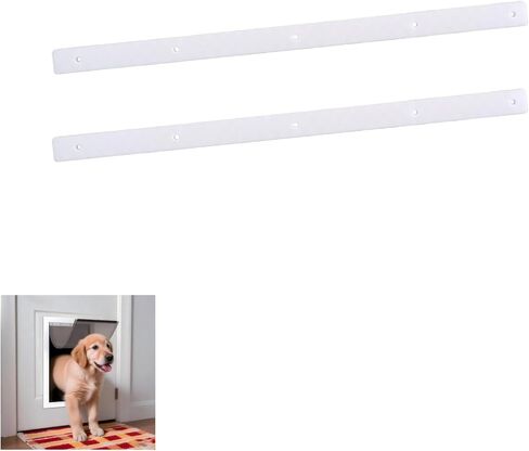 2 قطعة دعامة بديلة لباب الكلاب PetSafe، سهلة التركيب مع، أبيض، حجم كبير جدًا، لباب الكلب 35 * 60 سم in Kuwait