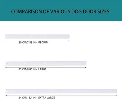 2 قطعة دعامة بديلة لباب الكلاب PetSafe، سهلة التركيب مع، أبيض، حجم كبير جدًا، لباب الكلب 35 * 60 سم in Kuwait