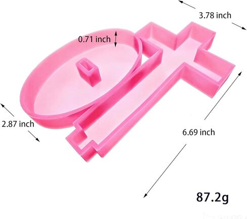 (300 Design Optional) MUBYOK M569 Large Cross with Base Resin Silicone Mold for DIY Art Resin Car Freshie Candles Home Decoration Crafting Blessed Cross Gift in Saudi Arabia