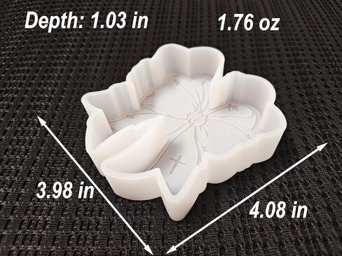【300+ Design Optional】 Fuehbur Flower-Bow with Stamens and Cross Freshie Mold, Bow with Filaments Silicone Mould for Car Freshies Baking Aroma Beads - DIY Handmade Resin Mold in Saudi Arabia