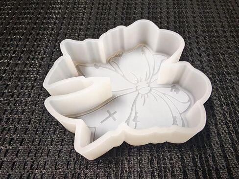 【300+ Design Optional】 Fuehbur Flower-Bow with Stamens and Cross Freshie Mold, Bow with Filaments Silicone Mould for Car Freshies Baking Aroma Beads - DIY Handmade Resin Mold in Saudi Arabia