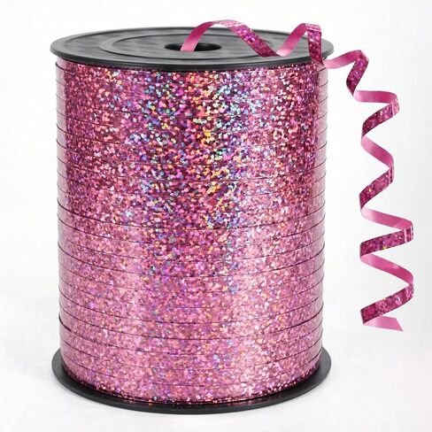 500 Yards Curling Crimped Ribbon Dark Pink Balloon String Shiny Metallic Roll for Birthday Gift Wrapping Ribbon,Party Decor, Wedding, Chrismas Crafts Birthday Party Festival Art Craft Decoration in Saudi Arabia