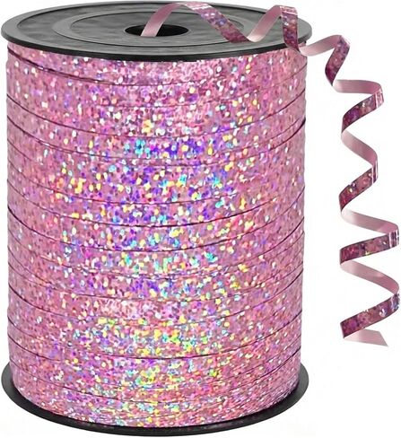 500 Yards Curling Crimped Ribbon Dark Pink Balloon String Shiny Metallic Roll for Birthday Gift Wrapping Ribbon,Party Decor, Wedding, Chrismas Crafts Birthday Party Festival Art Craft Decoration in Saudi Arabia