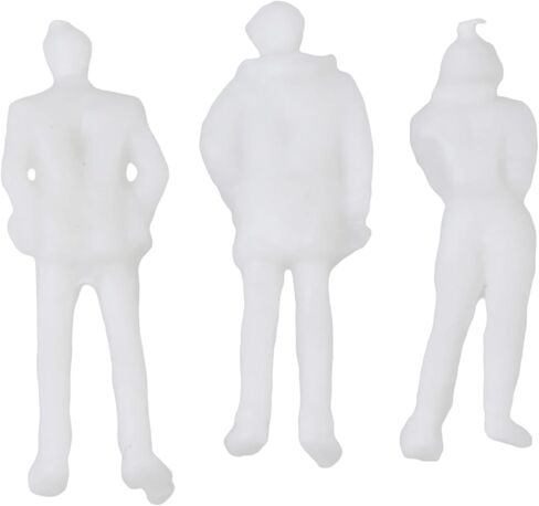 Mxfans 1:100 Scale White Unpainted Model People Figures for Miniature Scenes Architectural Layout Pack of 1000 in Saudi Arabia