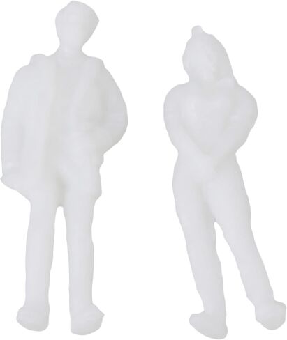 Mxfans 1:100 Scale White Unpainted Model People Figures for Miniature Scenes Architectural Layout Pack of 1000 in Saudi Arabia