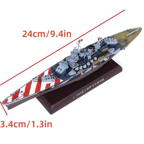 1: 1000 Scale Italian Battleship Roma Battleship Alloy Warship Model Military Model Diecast Ship Model for Collection in Saudi Arabia