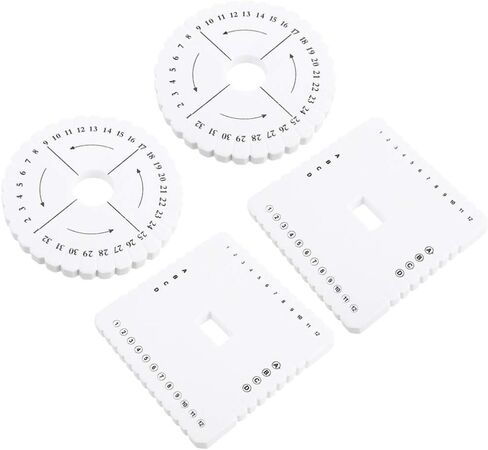 VOSAREA 4pcs Practical Beading Cord Disc Braiding Board Handmade Weaving Disk Plate in Saudi Arabia
