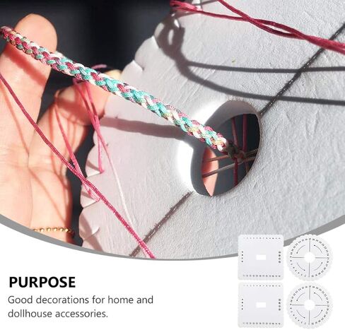 VOSAREA 4pcs Practical Beading Cord Disc Braiding Board Handmade Weaving Disk Plate in Saudi Arabia