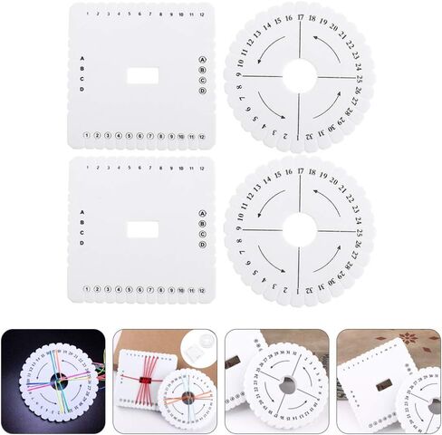 VOSAREA 4pcs Practical Beading Cord Disc Braiding Board Handmade Weaving Disk Plate in Saudi Arabia