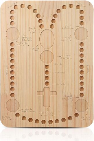 Garneck Wooden Bead Board: 13. 7inch Rosary Making Tray Beading Organizer Board for DIY Bracelet Necklace Jewelry Making Supplies Kit in Saudi Arabia