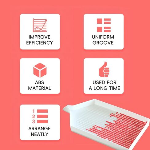 6 قطع من صواني الرسم الفنية الماسية البلاستيكية، صينية فرز الخرز، ملحقات وأدوات تنظيم صينية حجر الراين للحرف اليدوية in Kuwait