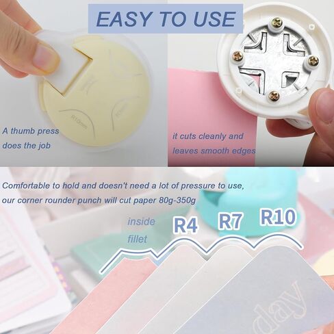 خرامة زوايا 4 في 1 (R4+R7+R10+الزاوية الداخلية) أداة تقطيع الزوايا لعلامات صور القصاصات بنفسك (أرجواني) in Saudi Arabia