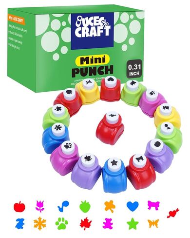ucec 20pcs الاطفال ثقب صغير للحرف اليدوية، ورقة لكمة شكل ورقة القيقب القلب نجمة ندفة الثلج، على شكل ثقب اللكمات الشكل القواطع للورق مسمار الفن عيد الشكر هدايا عيد الميلاد سكرابوكينغ بطاقات in Kuwait