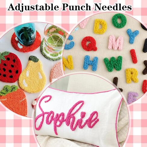 2Pcs Adjustable Embroidery Punch Needle Pen Tool, Punch Needle Threader for Embroidery Rug DIY Handmade Art Crafts Applique(2 Color) in Saudi Arabia