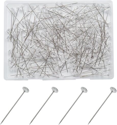 200 Pcs 2 Inch Diamond Rhinestones Brooch Pins for Crafts, Clear Straight Corsage Pins with Crystal Heads for DIY, Crafts, Sewing, Wedding Bridal Hair Accessories in Saudi Arabia