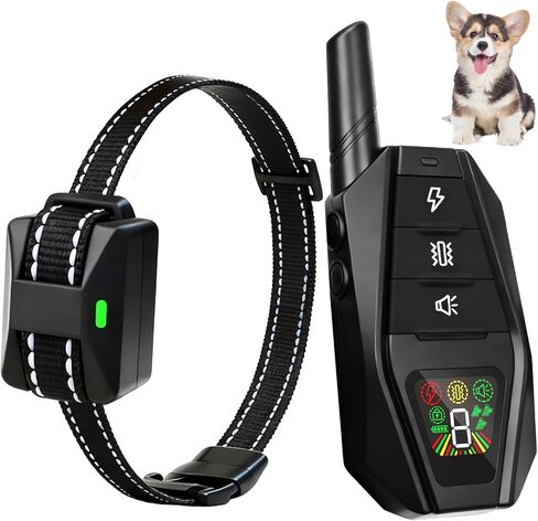 CanineJoy طوق صدمات للكلاب الصغيرة جدًا، نطاق 3300 قدم، طوق تدريب للكلاب خفيف للغاية مع جهاز تحكم عن بعد للكلاب المتوسطة الصغيرة 5-15 رطل، طوق إلكتروني مقاوم للماء وقابل لإعادة الشحن IPX7 in Kuwait